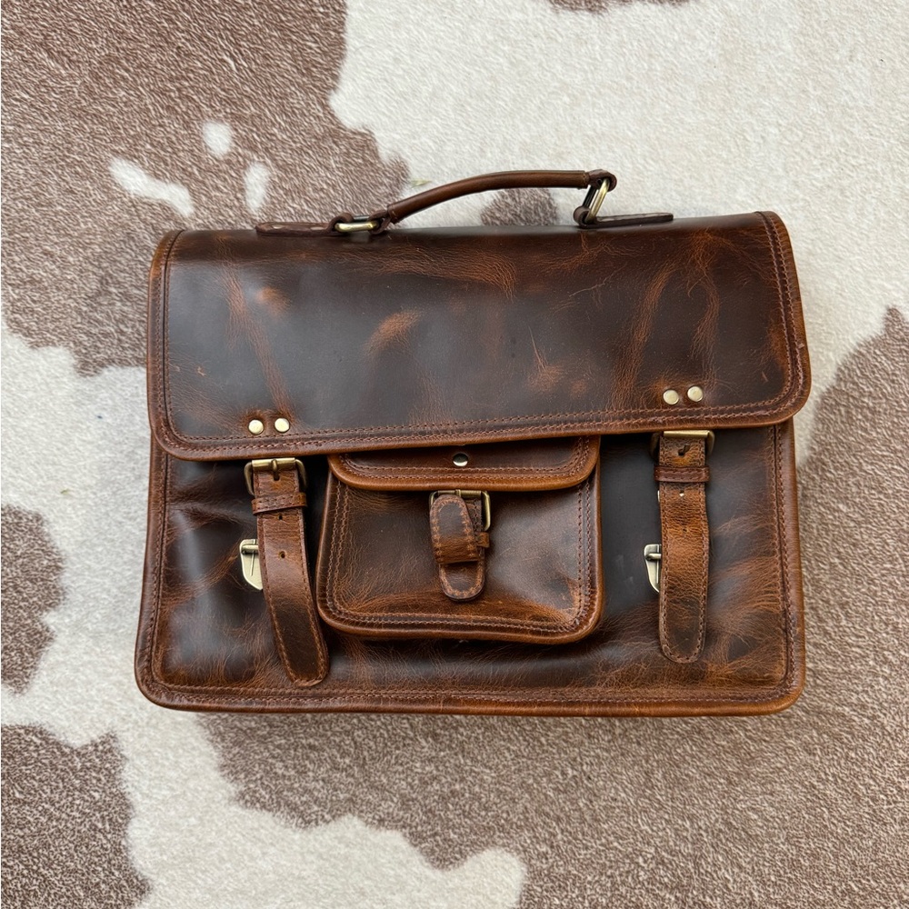 Buffalo Leather Kodak briefcase messanger bag